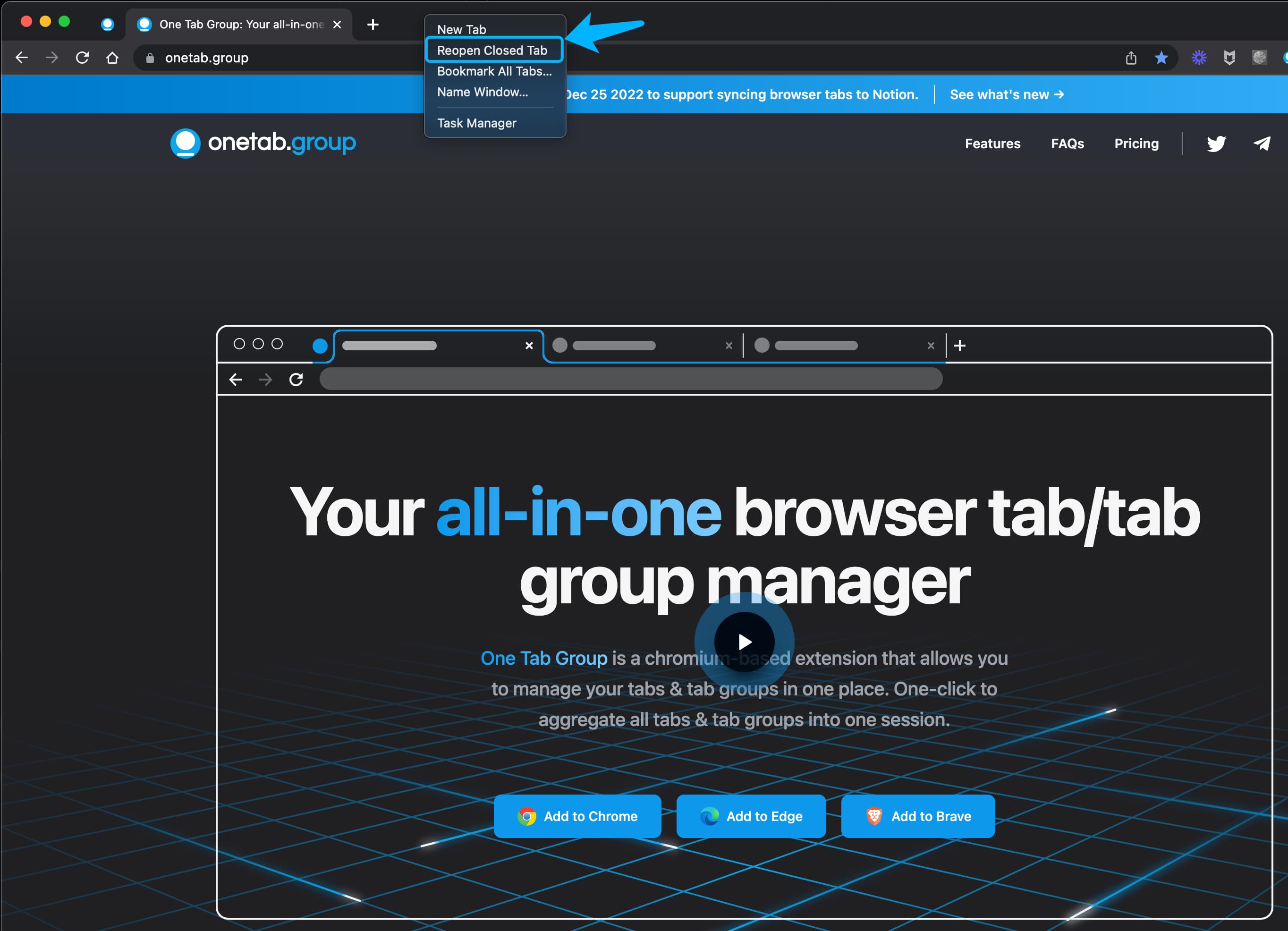 One Tab Group Your All in one Tab tab Group Manager For Chrome 