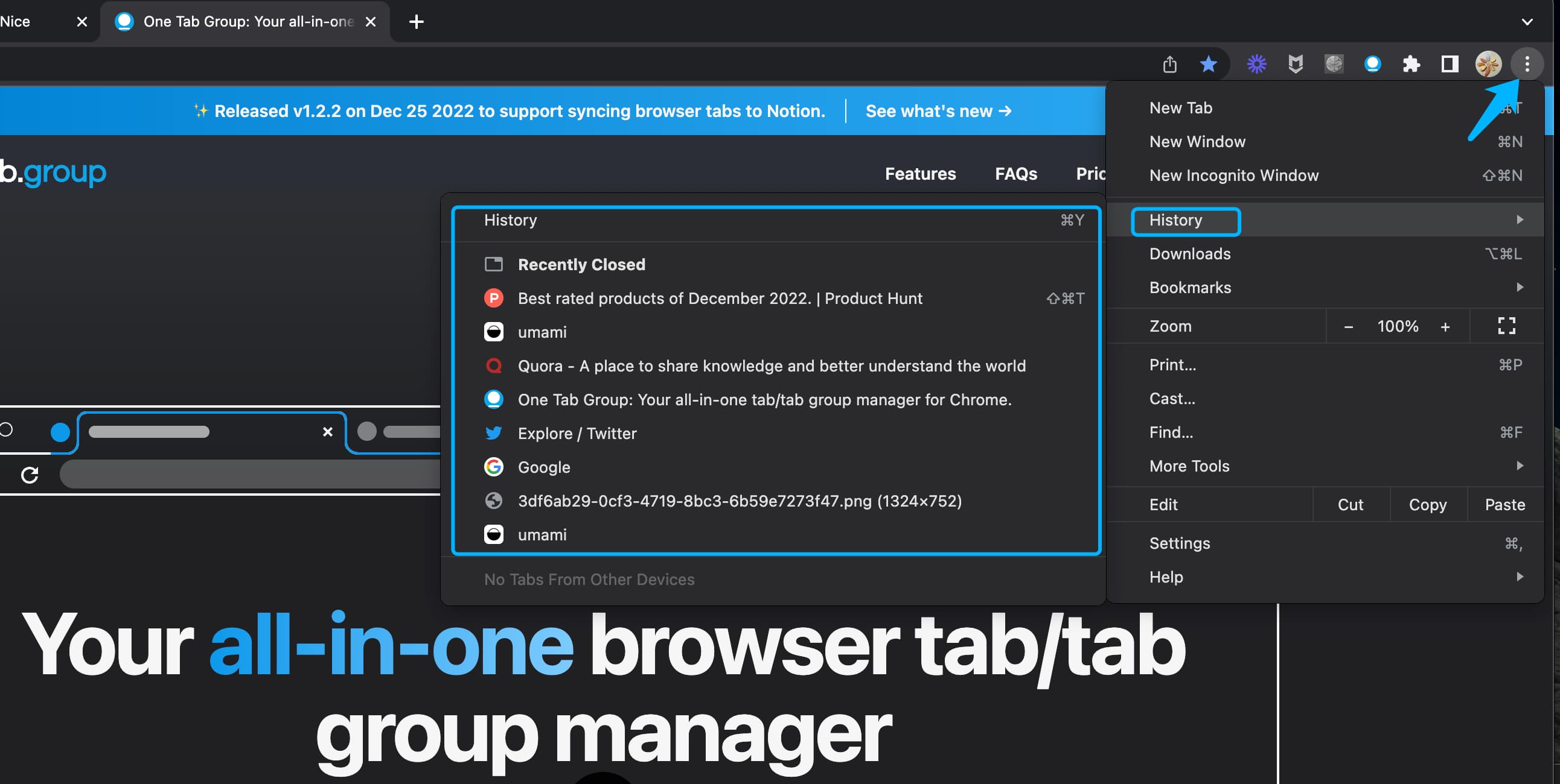 One Tab Group How to Easily Restore Your Browser Tabs and Tab Groups